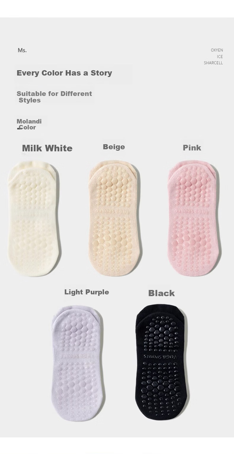 LangSha Professional Yoga Socks for Women, Non-Slip Pilates Socks for Beginners, Specialized Floor Exercise And Dance Socks 32
