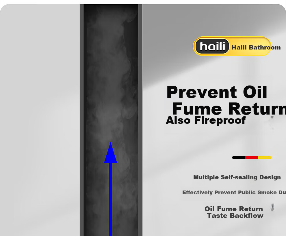 Haili Range Hood Check Valve, Bathroom Flue Kitchen Oil Smoke Dedicated One-Bathroom Two-Flue Range Hood Non-Return Valve Y12 10