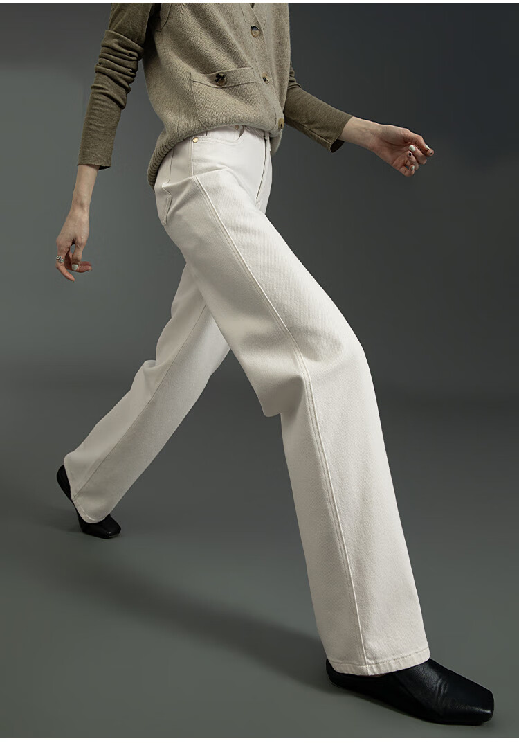 Dme [Three-proof Hot Pot Pants] 2025 Spring New Dense Twill Denim Lyocell Cotton Slim Straight Jeans for Women 2