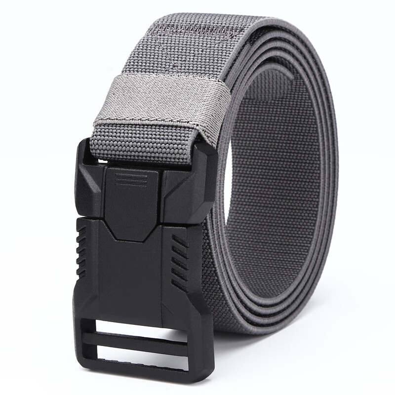 Gugeti Men's Leather Belt, Casual Trouser Belt, Outdoor Sports Military Training Tactical Woven Elastic Waistband, Father's Day Gift