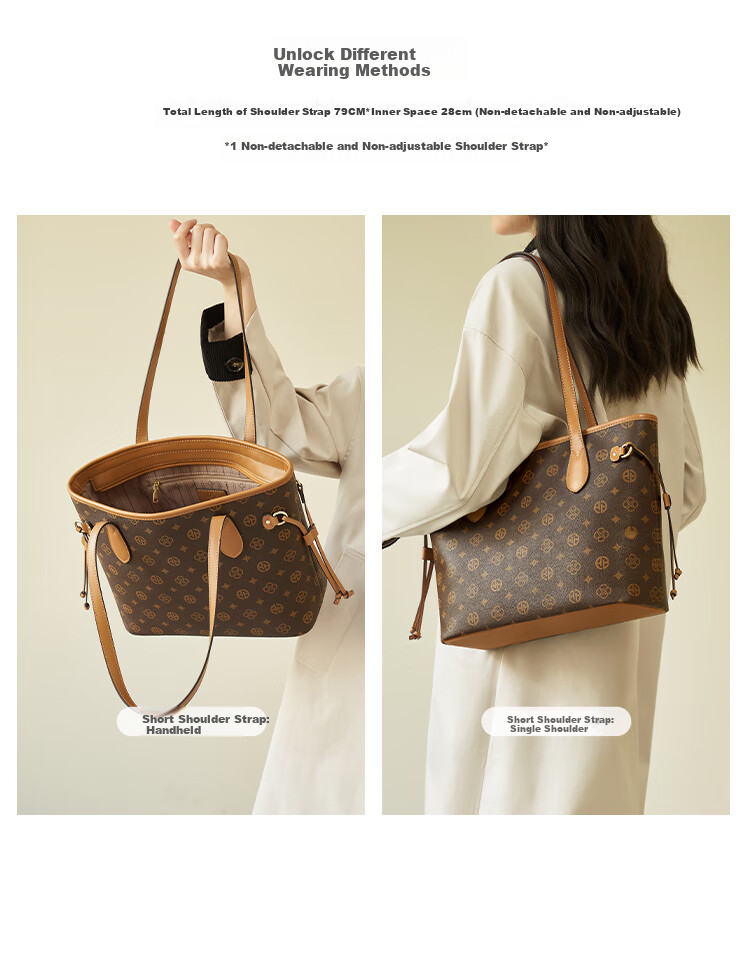 Aokang Women's Handbag, Trendy Large Capacity Underarm Shoulder Bag, Light Luxury Tote Bag, Birthday Gift, High-End Present for Girlfriend Or Wife 6