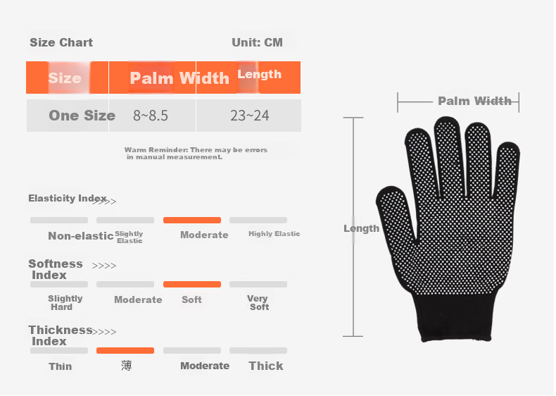 Golmud Work Gloves, Non-Slip Dotted Grip, 12 Pairs Black, Thickened Wear-Resistant Comfortable Driving Breathable ST530 4