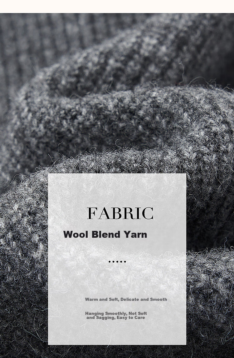Dme [Tianyan Gaozhi Chande] Winter Faux Two-Piece Color-Block Belt with Breathable Merino Wool A-Line Dress for Wome 7