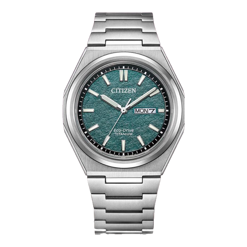 CITIZEN Watch for Men, Japanese And Korean Style, Eco-Drive, Date Display Dial, Retro Shobotai Titanium, Gift for Boyfriend, AW0130-85X