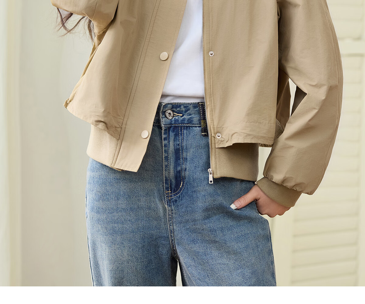 Taxiang Casual Jacket for Women, Spring And Autumn Workwear Style Hooded Faux Two-Piece Short Coat, Petite Cardigan Top for Women T51D022 11