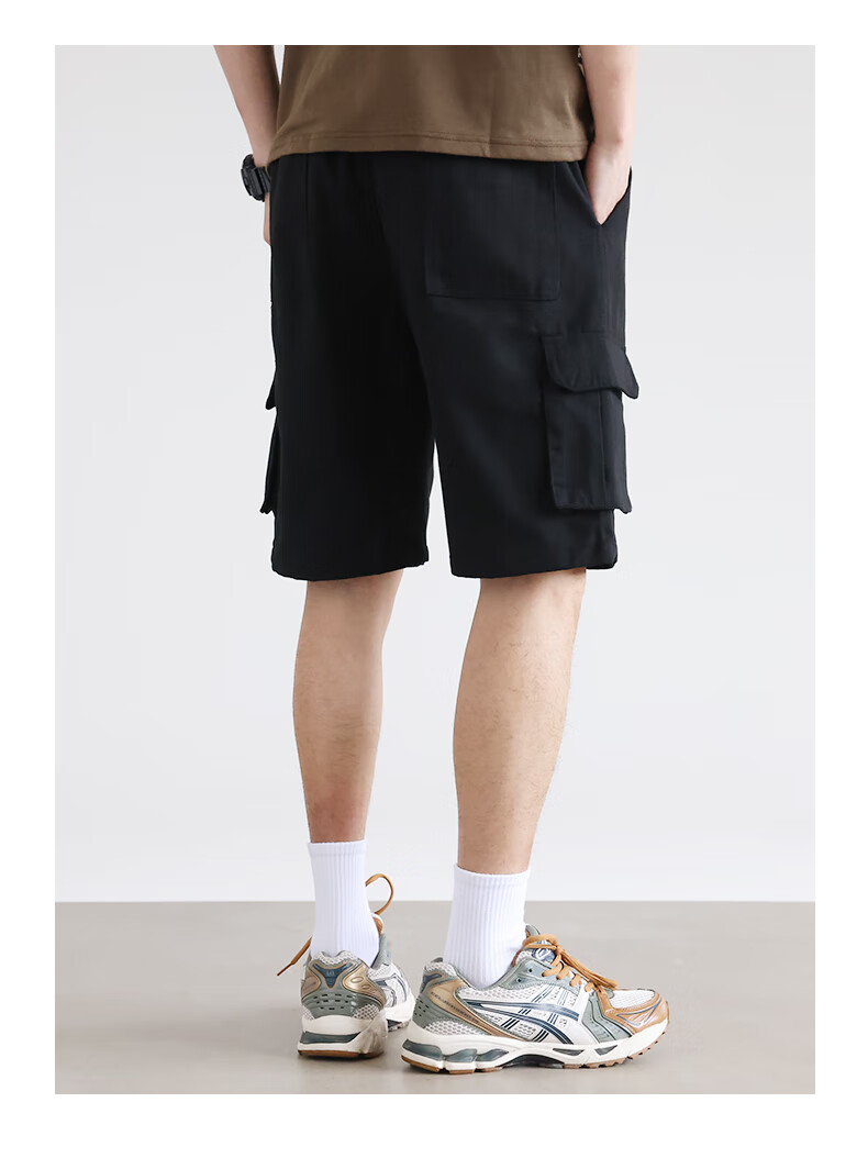 Jeanswest Men's Shorts, Summer Pure Cotton Thin Loose Cargo Style, Casual Straight-Leg Versatile Mid-Length Pants 7