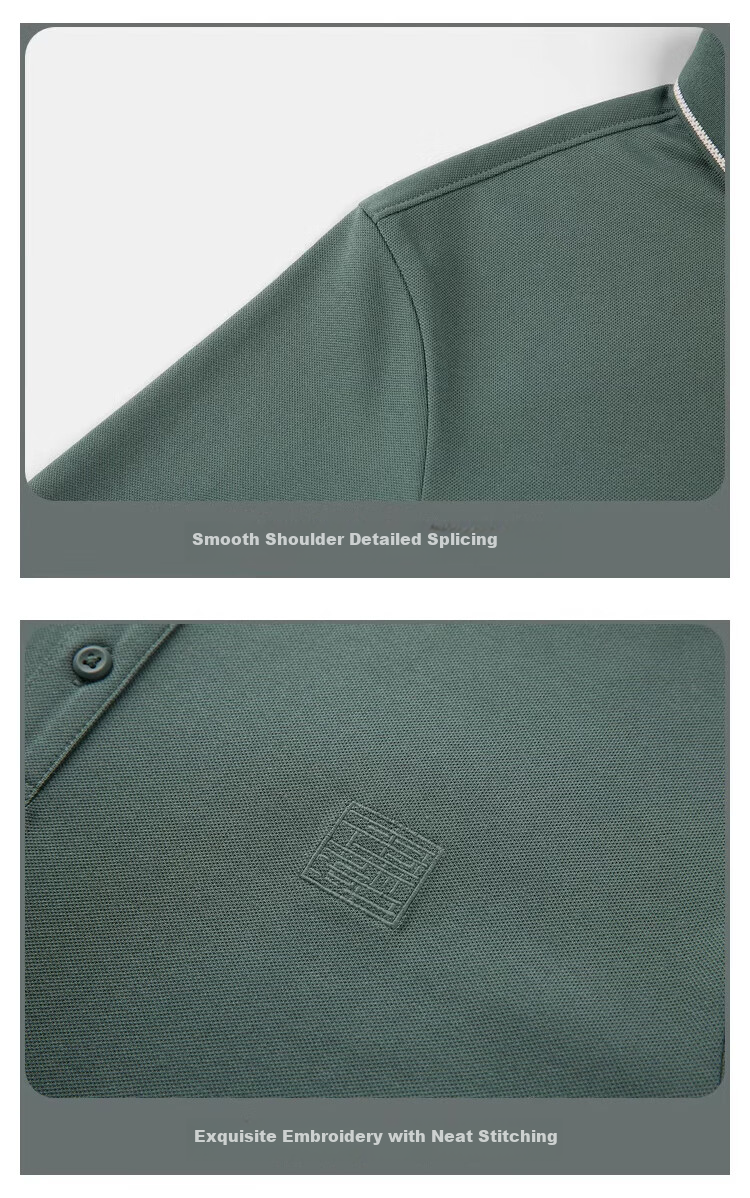 HLA [Brand Exclusive] Men's Short-Sleeve Polo Shirt, Three Kingdoms Cool-Touch Design for Summer Wear 14