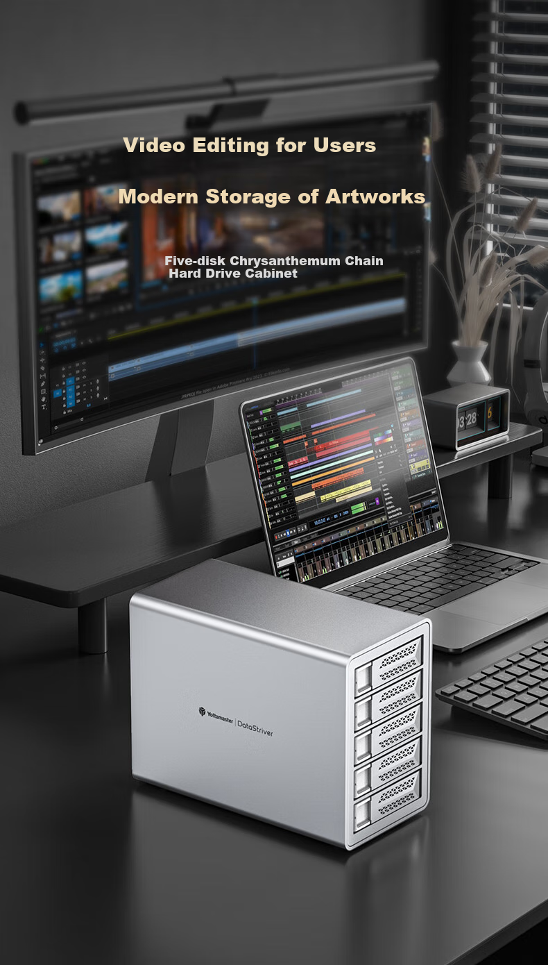 Yottamaster Hard Drive Enclosure, 10Gbps Hard Drive Bay, 150W High-Power Power Supply, Compatible with 2.5/3.5-Inch SATA Serial Mechanical And Solid State Drives, Suitable for Desktop Computers 1