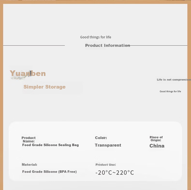Yuanben Thick Silicone Sealing Bags for Kitchen, Refrigerator, Food-Grade Fresh-Keeping Bags, Vegetable And Fruit Storage, Baby Food Packaging, Self-Sealing Bags for Home Use 6