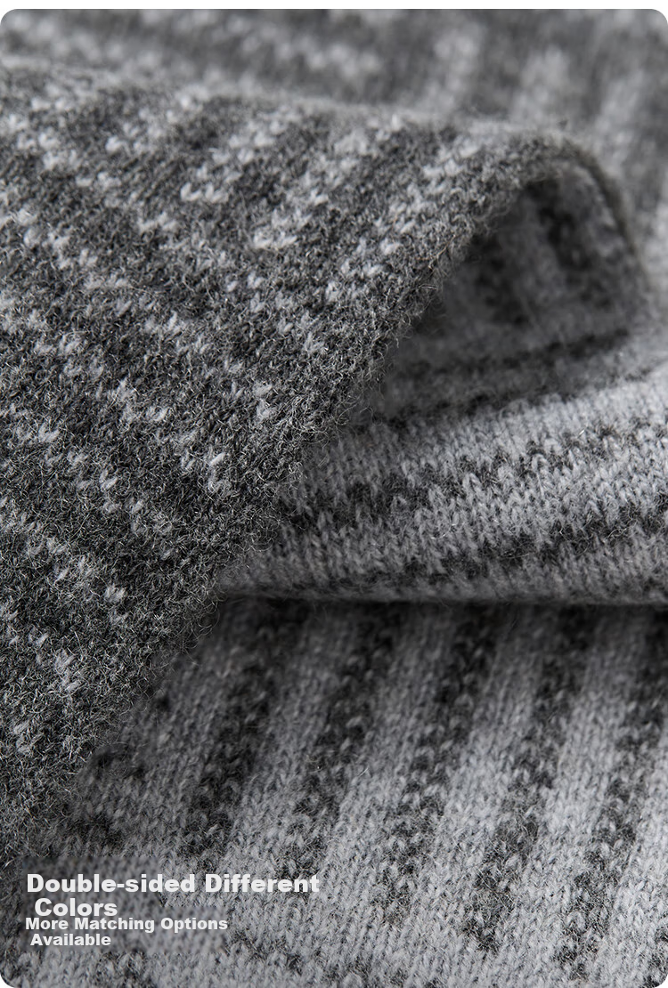 JIUMU Cashmere Scarf for Men, Autumn And Winter Wool Warm Neck Warmer, Gift for Men on National Day And Birthday, Gift Box Packaging 6