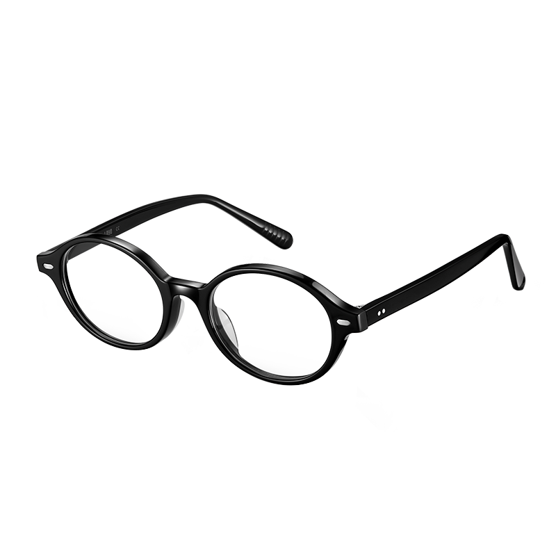 LOHO Bookworm Glasses, Tortoiseshell Oval Small Frame, Myopia Anti-Blue Light Glasses Frame, Bare-Faced Miu Series with Zeiss Lenses