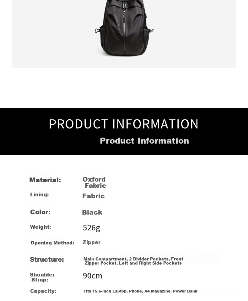 C.BANNER Backpack for Women, Large Capacity School Bag, Simple Laptop Bag, Versatile Commuter Bag, Lightweight Travel Backpack 6