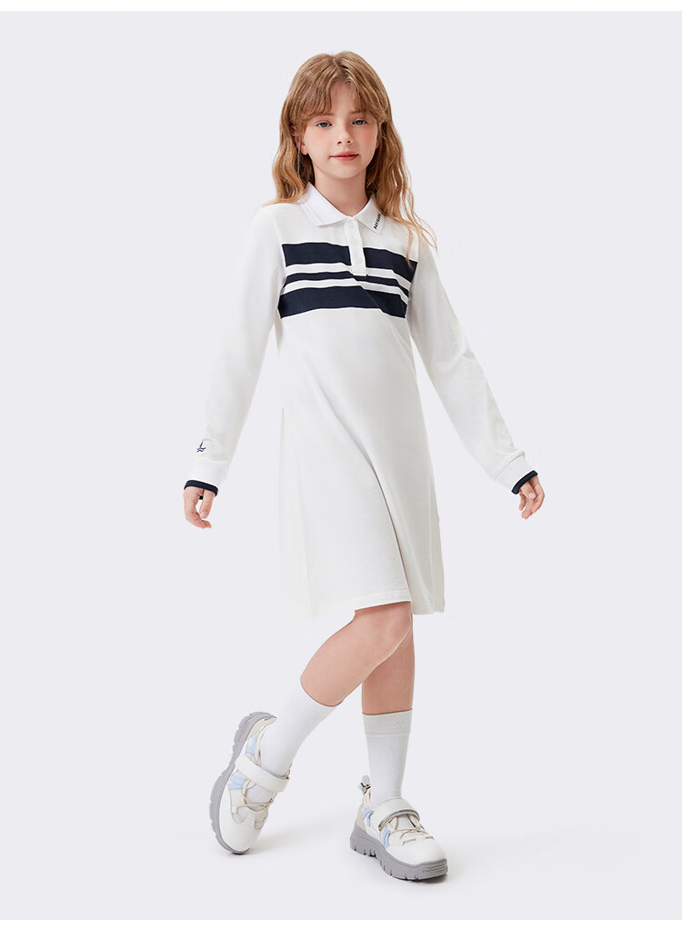 Navigare Girls' Dress, Children's Skirt, Student Long Dress, Classic Versatile Comfortable Ballfield Elite Deep Blue 120 14