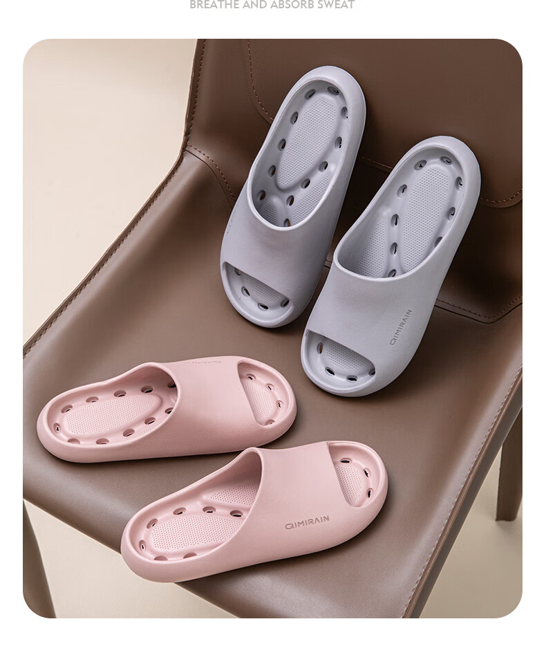 YUZHAOLIN Non-Slip Slippers for Men And Women, Indoor Bathroom Shower Anti-Slip Quick-Drying Sandals YR312 Gray 40/41 8