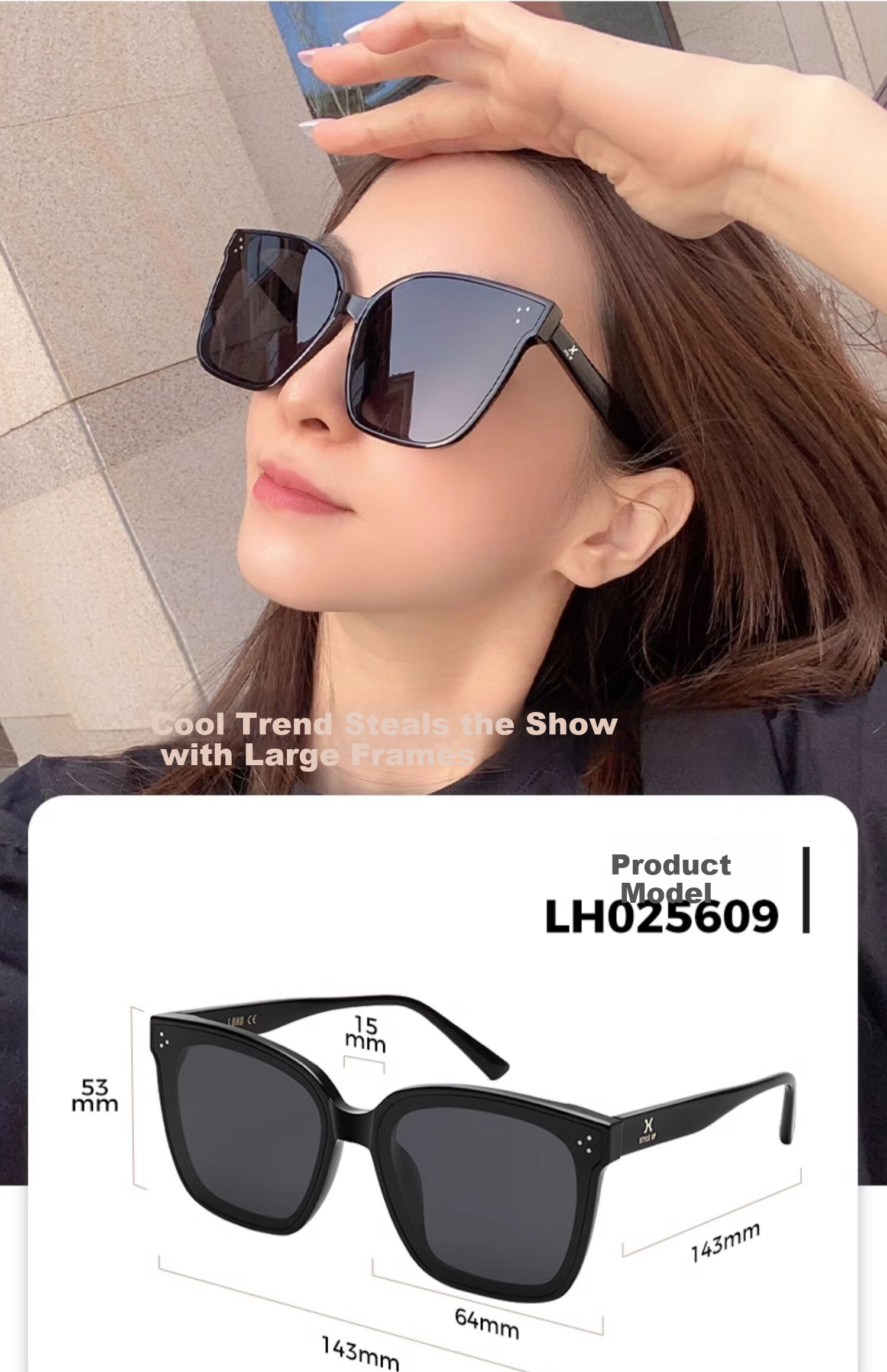 LOHO Polarized Sunglasses, High-End Slimming Effect, Women's Style, 2026 New Model, Sun Protection, UV Protection, Eye Care, GM Glasses 6