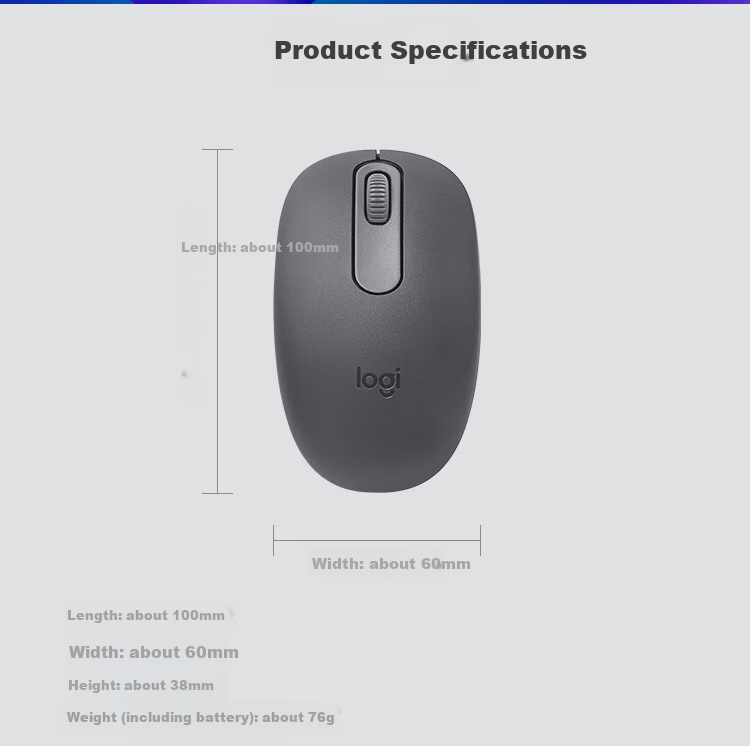 Logitech M196 Wireless Bluetooth Mouse Office Mouse for Laptop Business Home Use Compact Portable Symmetrical Design Rose Pink 4