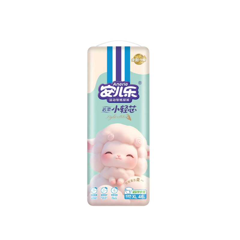 Anerle [No Carbamide] Soft Core Diapers XL46 Pieces (12-17kg), Soft And Skin-Friendly for Infants