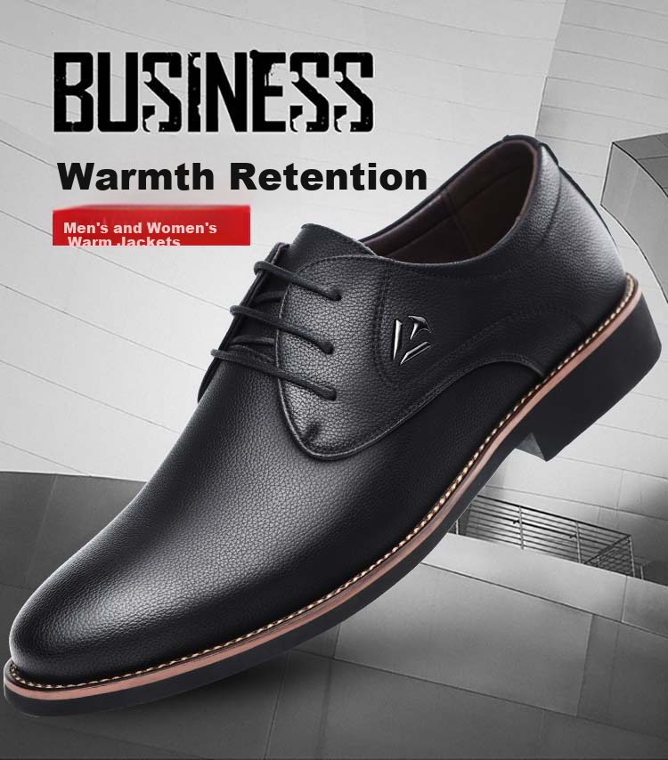 BEIOUTU Men's Leather Shoes, Formal Business Fashion Low-Top Lace-Up British Trendy Men's Shoes, 8119 Black, Size 44 1