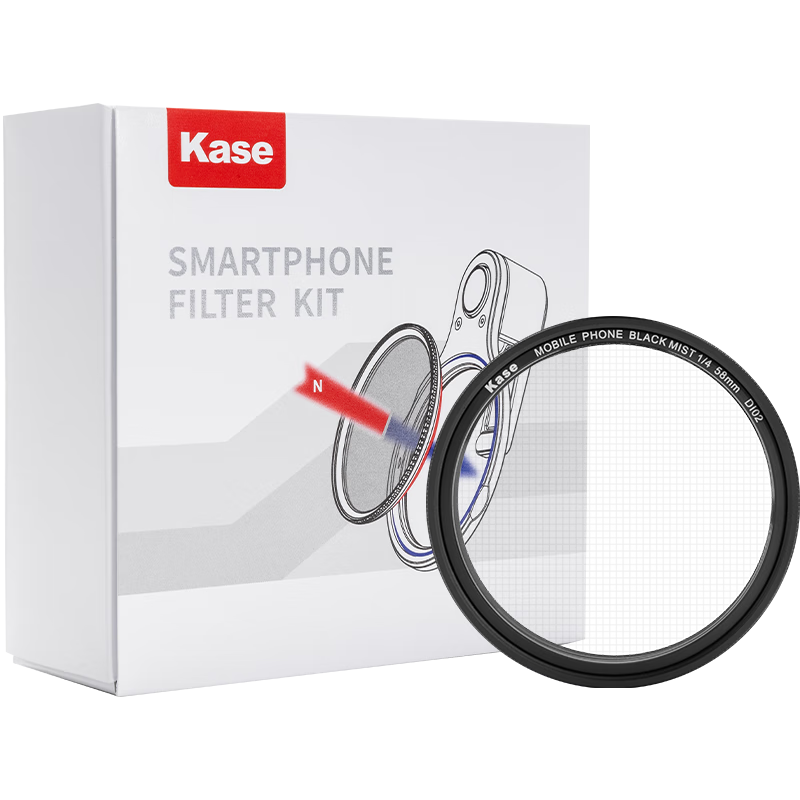 Kase 67mm Magnetic Phone Filter Adjustable Short Cable Four-Line Starburst Lens Nightscape Fireworks Starry Sky Jewelry Lighting Photography Filter