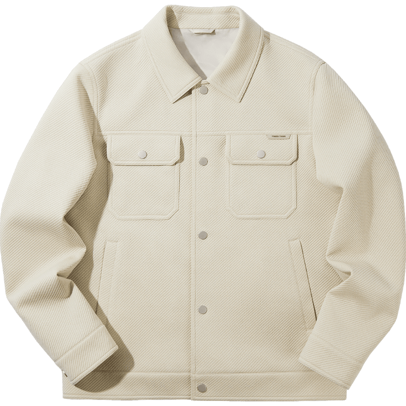 HLA Jacket for Men, Lapel Collar, Striped Texture, Fashionable Coat for Men, Autumn Season, New Year