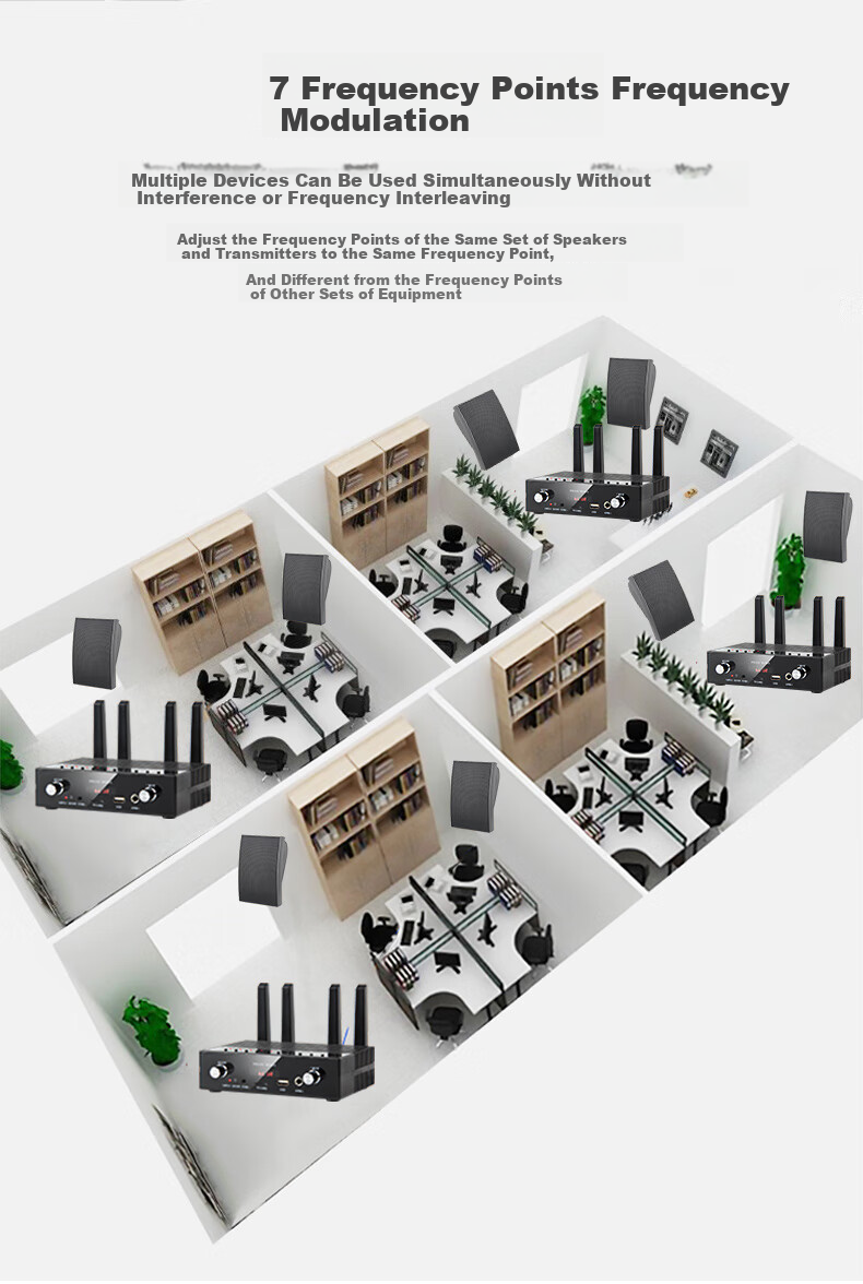 Newmine D9 Wireless FM Coaxial Ceiling Speaker, Home And Office Broadcast Background Music Active Wireless Ceiling Loudspeaker 3