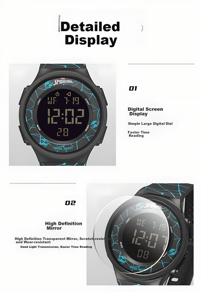 Disney Boys' Watch Student Teen Schoolboy Middle High School Calendar Luminous Waterproof 14