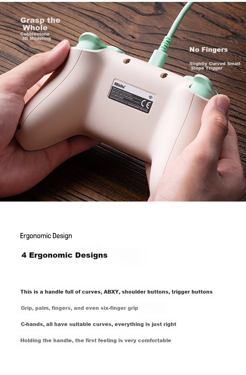 8BitDo Hunter 2 Youth Edition Wired Dual Hall PC Steam Android Game Controller for Monster Hunter 3, Arknights Zero, Monster Hunter: World, Genshin Impact, Pokemon Legends 14