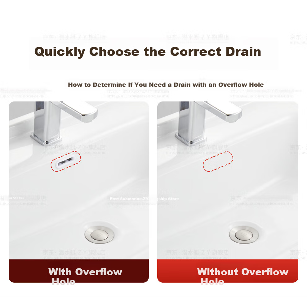 Submarine SQ-11B Drain, Basin Drain Pipe Set, without Overflow Hole, Drain Kit 4