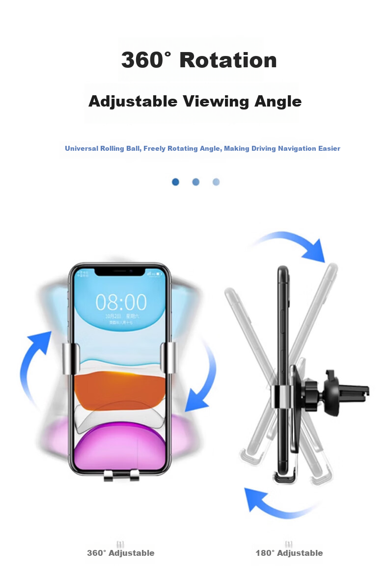 Lvyeke Car Phone Holder, Car Navigation Mount Air Vent Holder, Car Accessories Interior Decoration Small Item 14
