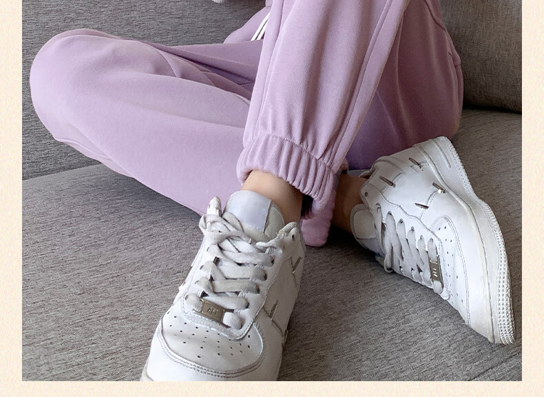 Huili Women's Sweatpants, 2026 New Spring And Autumn Style, Loose Straight-Leg Pants for Petite Figures, Elastic Ankle Joggers, Preppy-Style Athletic Casual Pants 22