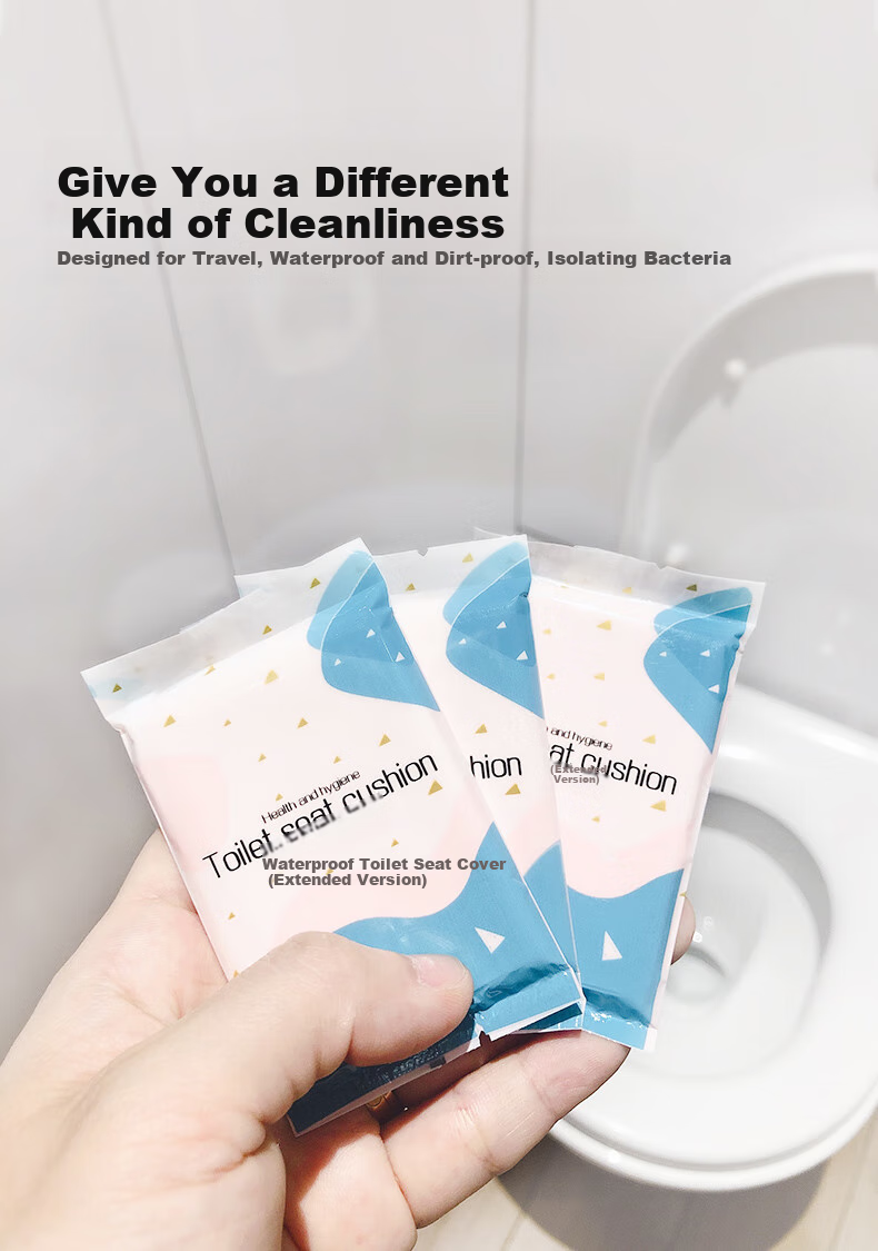 BWNK Disposable Toilet Seat Covers, Extended Length, Thickened for Travel And Business Trips, Waterproof, Individually Wrapped Toilet Paper Seat Covers, 30 Pieces Per Pack 3