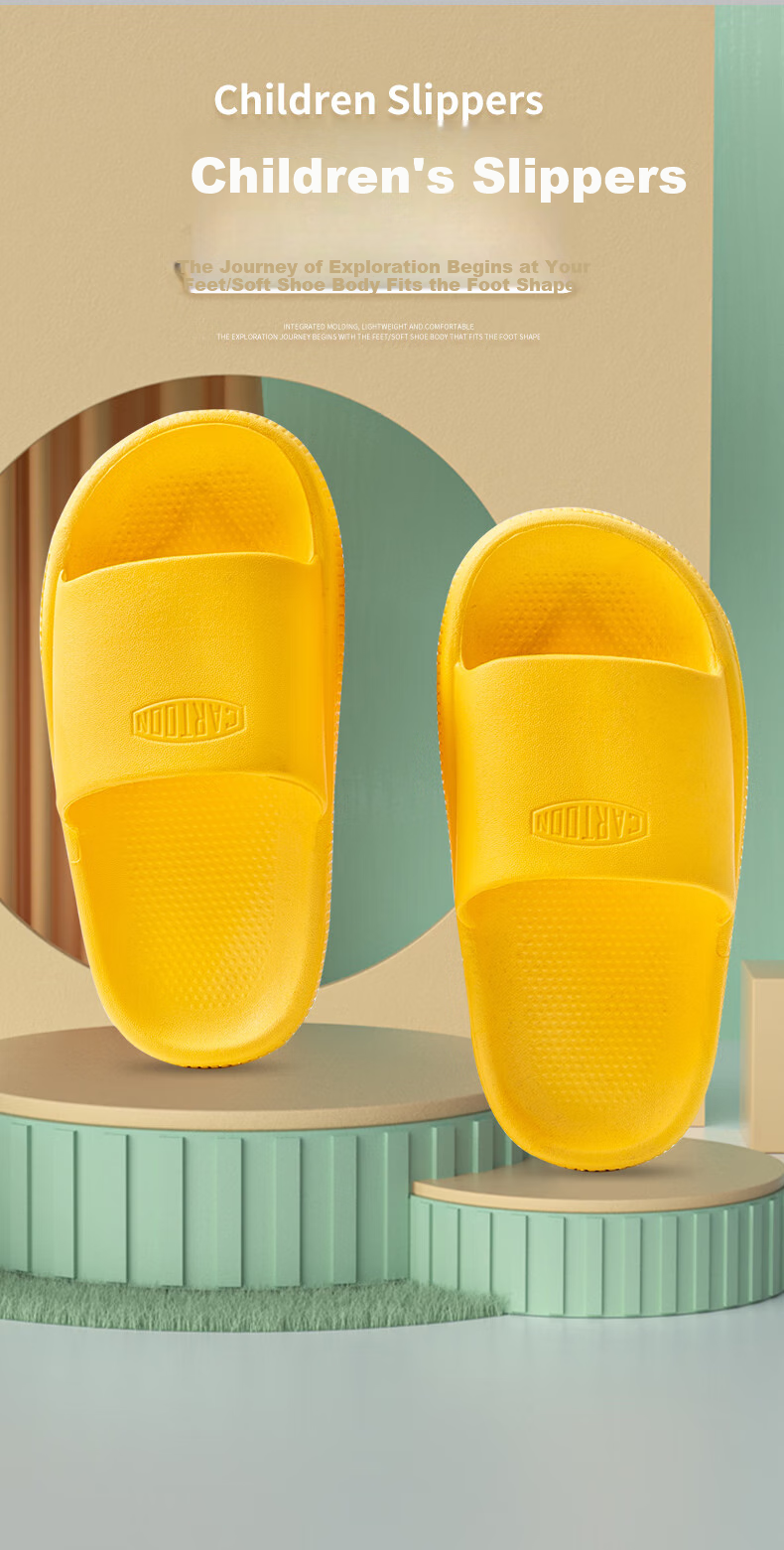 JOYTOUR Indoor And Outdoor Slippers, Disposable Slippers for Guests, Non-Slip Soft Sole Sandals, Shower Slippers, Yellow, Size 38-39 8
