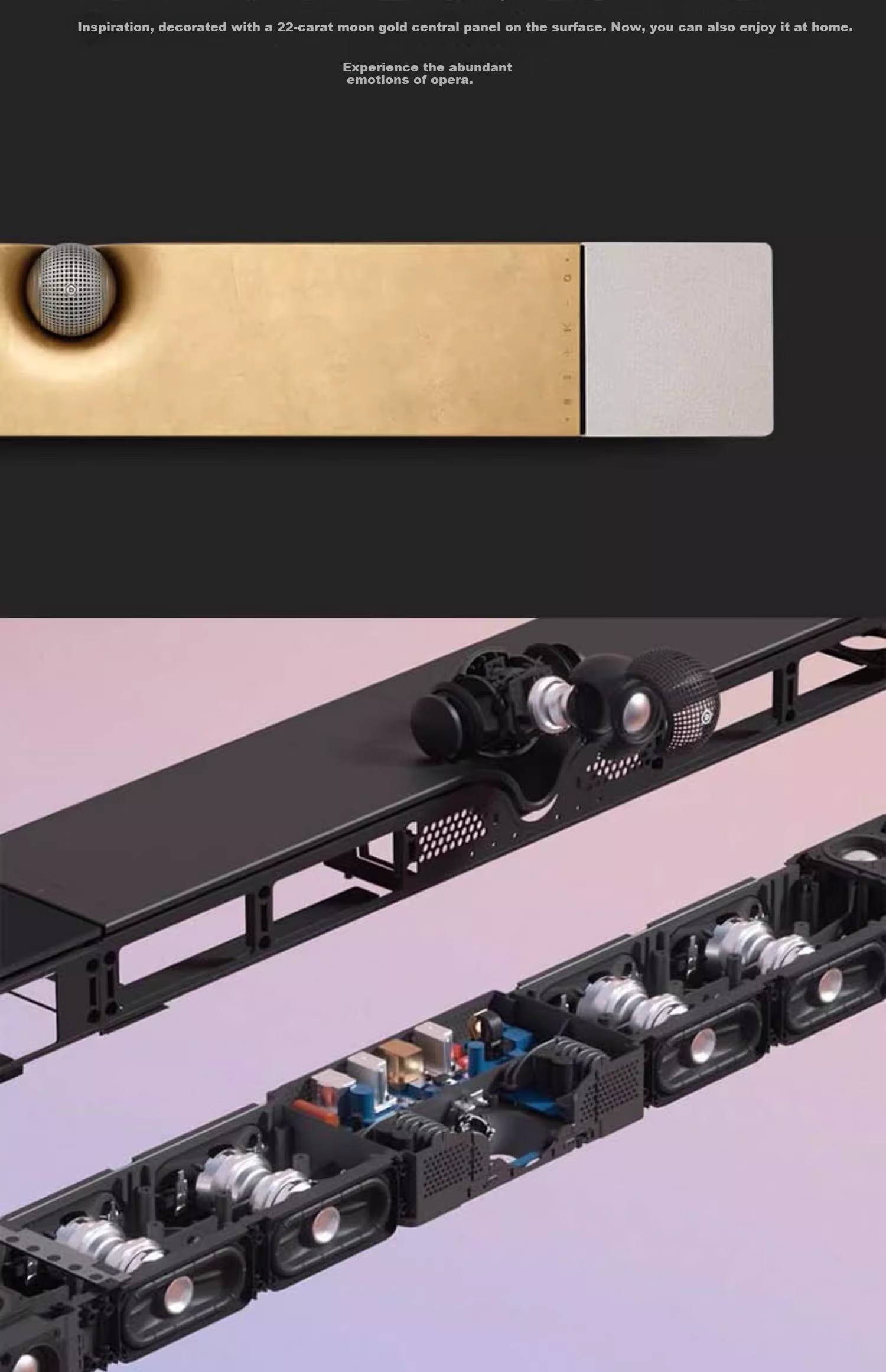 Diwalei DEVIALET Dione Soundbar Speaker System, Dolby Atmos Home Theater Living Room TV Audio, Black, 101dB, Long Bar Speaker 5