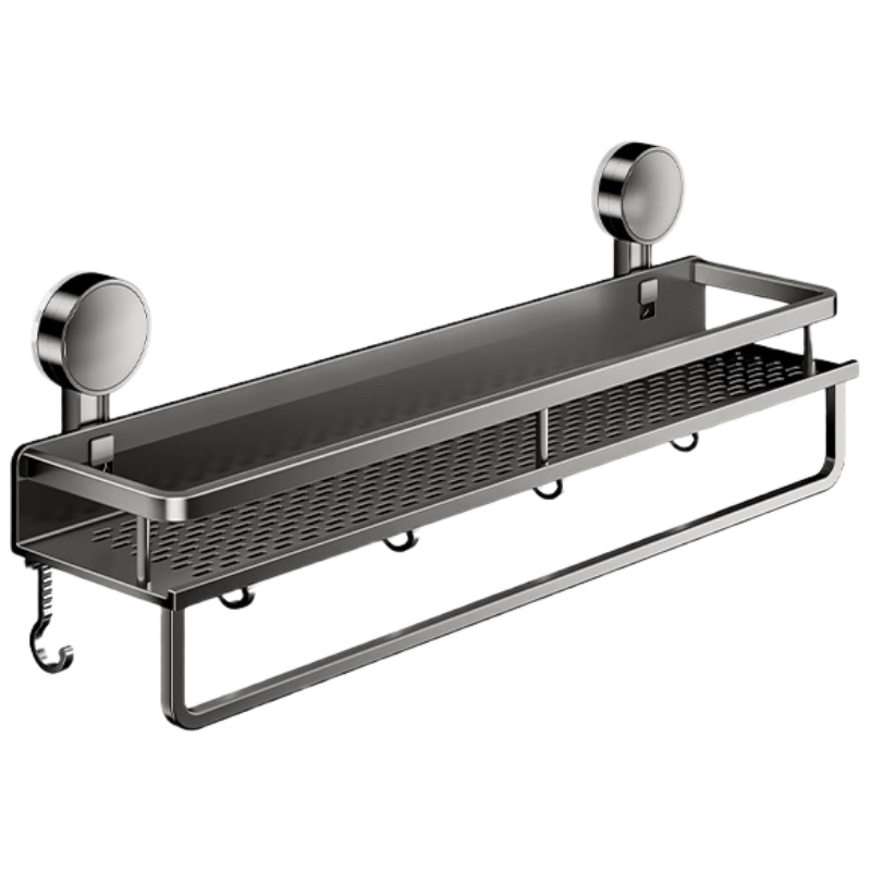 Pollock Bathroom Storage Rack Suction Cup Storage Rack No Drilling Toilet Storage Shelf 50D2XP