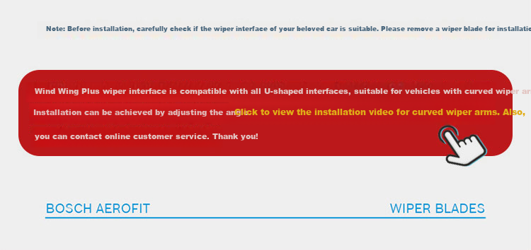 BOSCH Wind Wing U Wiper Blade 22/22, Compatible with SAIC Maxus V80/Meng Jin F150/Yufeng Tu Yao/Qichen E30 10