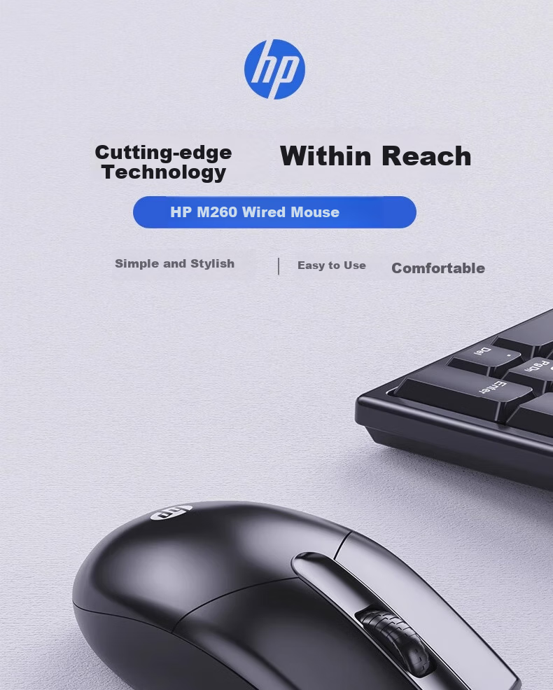Huipu Wired Mouse for Laptops, Business Office, Unisex, Non-Slip, Quiet, Portable, Desktop Computer Gaming Mouse, Durable And Cost-Effective 1