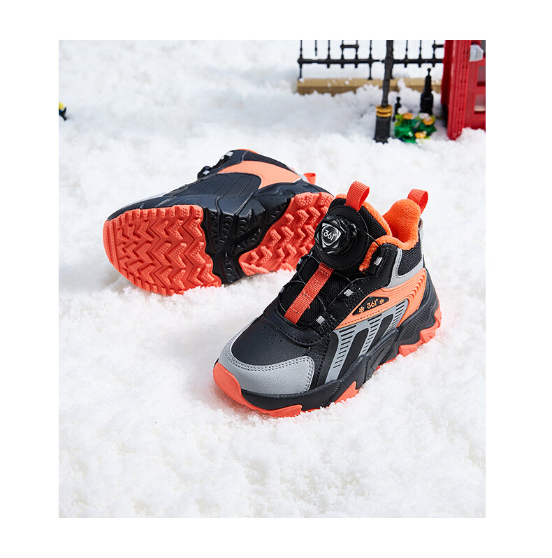 361° Kids Winter Cotton Shoes 24 Size Unisex Toddler Outdoor Warm Fleece Lined Durable Cotton Shoes Purple 30 2