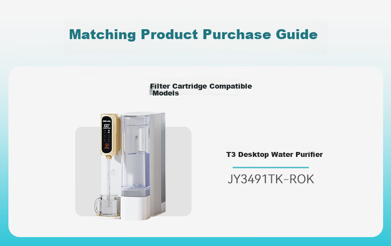 Anjier Water Purifier Filter Cartridge NAC Rear Activated Carbon Filter, Suitable for Integrated Drinking Water Purifiers T3 Desktop Water Purifier JY3491TK-ROK And Other Models, LX-295GAC8 1