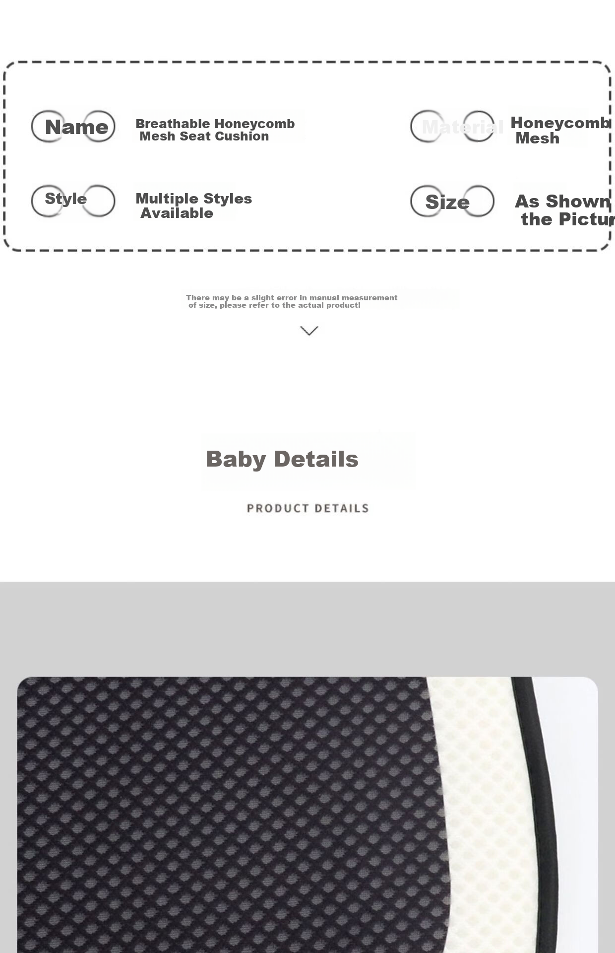 Fanyejia Car Backrest Cushion, All-Season Breathable Seat Pad, Long-Sitting Chair Cushion, Car Accessories, Dirt-Proof Chair Backrest Pad 11