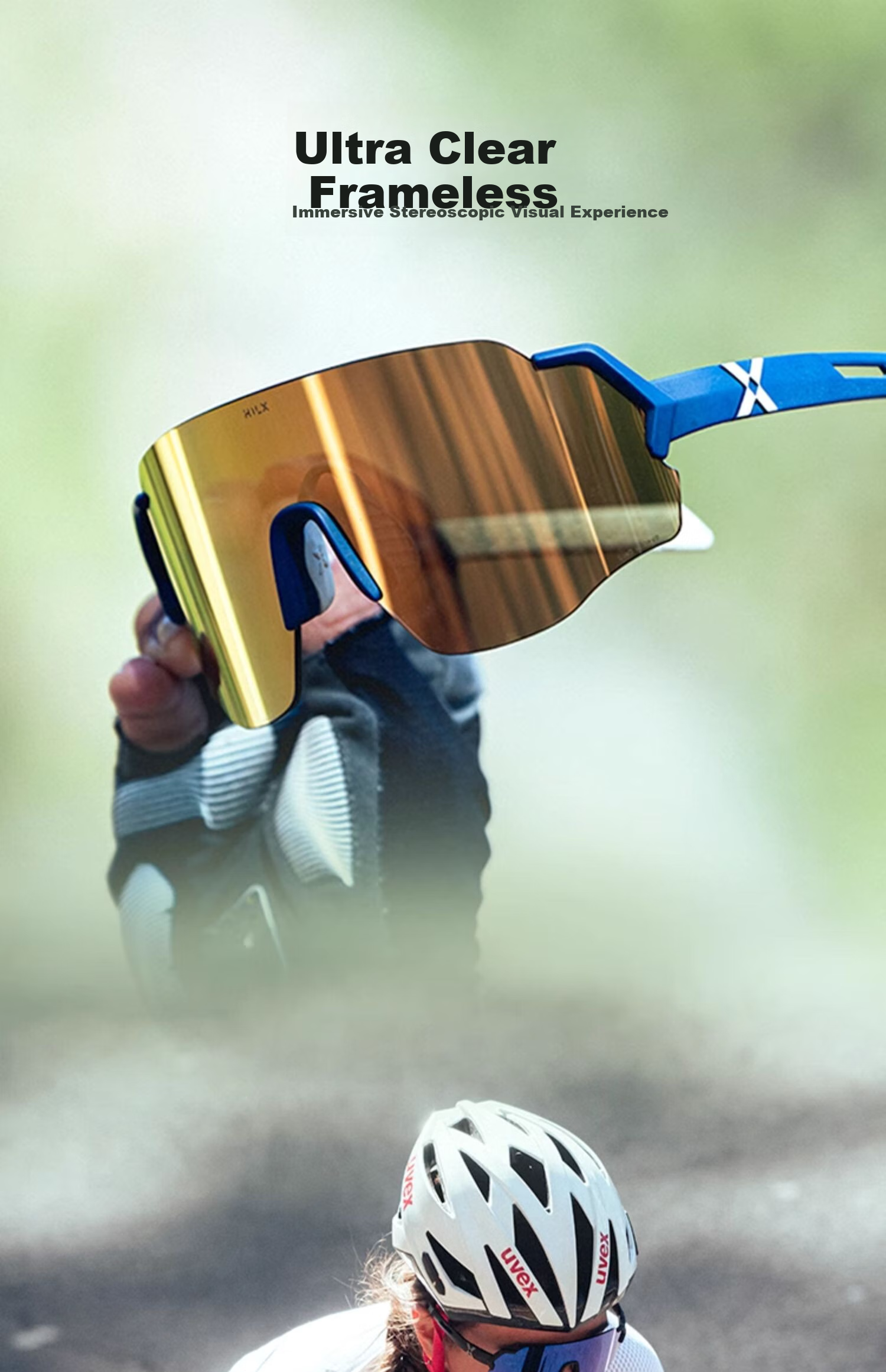 HILX Sports Glasses, Cycling Marathon Myopia Outdoor Windproof Goggles, Savage-L 3