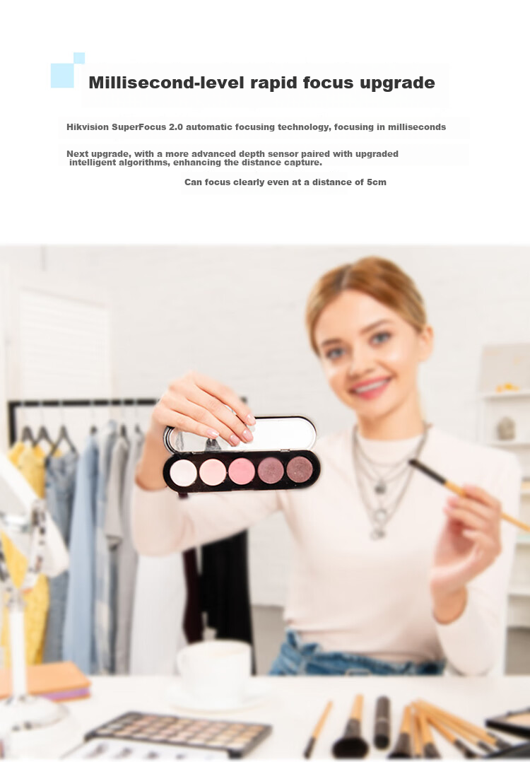 HIKVISION Webcam, 2K Ultra HD, Dual Microphones, Auto Focus, Soft Light, Smart Beauty, Portrait Centering, for Laptop And Desktop Computers, USB Camera U24 Pro 5