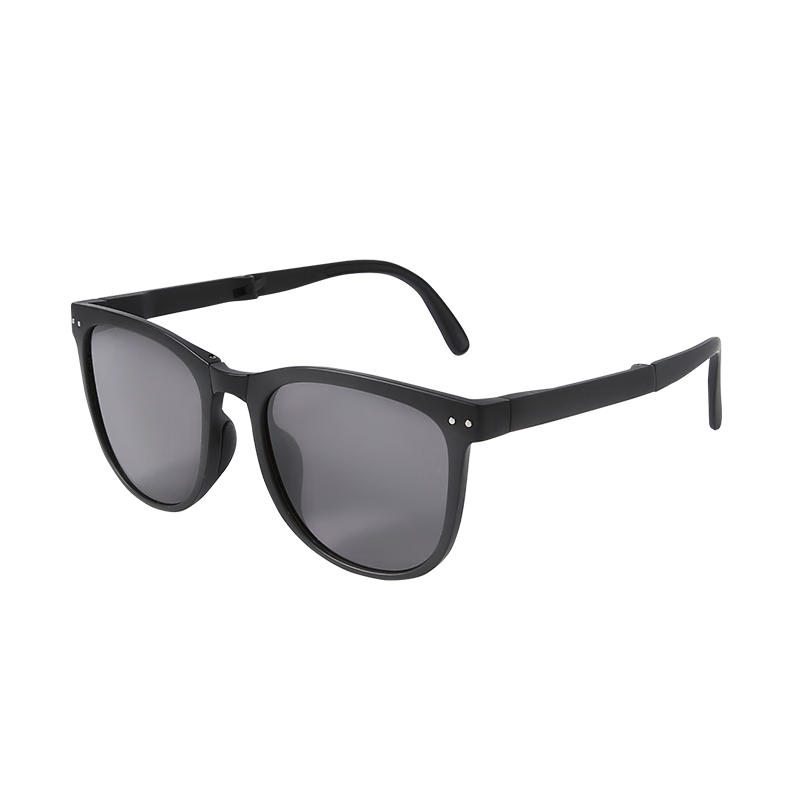 CACUSS Women's Sunglasses, Spring And Summer New Style, Polarized, Face-Slimming, Foldable, High-End Feel, Sunglasses for Men, Ink Black