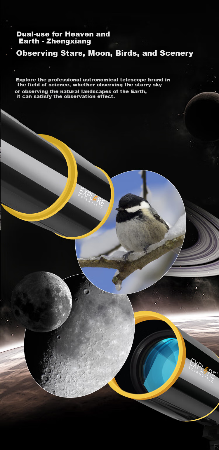 EXPLORE SCIENTIFIC Astronomical Telescope, High Magnification, High Definition, Professional Entry-Level, Boys' Stargazing, Elementary School Children's Day Gift 11