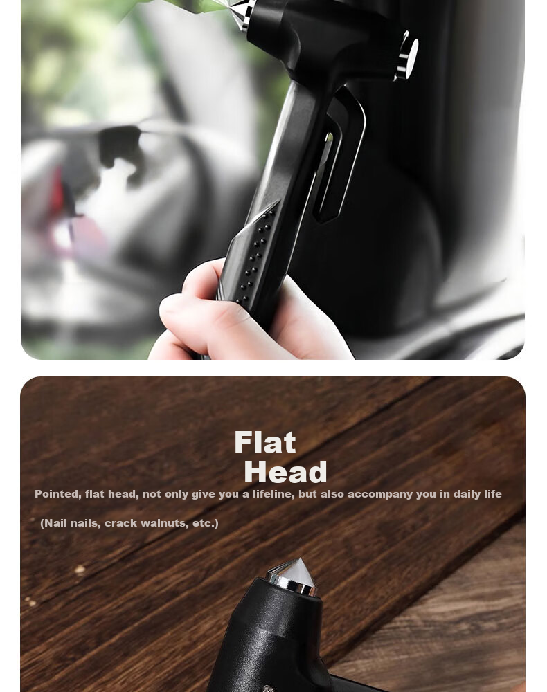 Dipuer Window Breaker, Car Safety Hammer, Window Breaking Tool, Car Escape Hammer, Vehicle Safety Belt Cutter 4