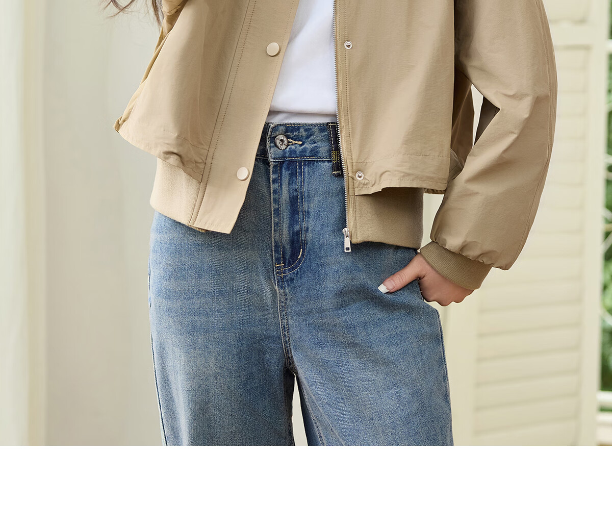 Taxiang Casual Jacket for Women, Spring And Autumn Workwear Style Hooded Faux Two-Piece Short Coat, Petite Cardigan Top for Women T51D022 18