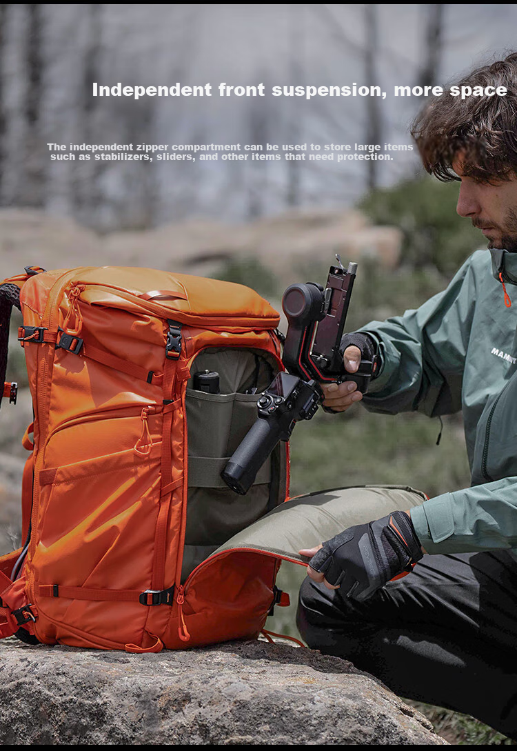 PGYTECH Camera Bag Onepro Dandelion Hiking Photography Bag DSLR Mirrorless Camera Backpack Professional Outdoor Short-Trip Travel Flex Adventure Version 30L Medium Inner Liner Set 16
