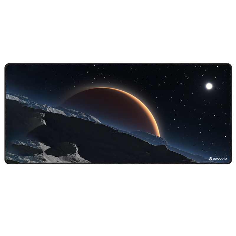 EXCO Mars Fire Mouse Pad, Extra Large Size with Locked Edges, Desk Mat 900*400mm, Cute Cartoon Anime Design, for Laptop, Office, Students, Gaming Keyboard Pad 0137