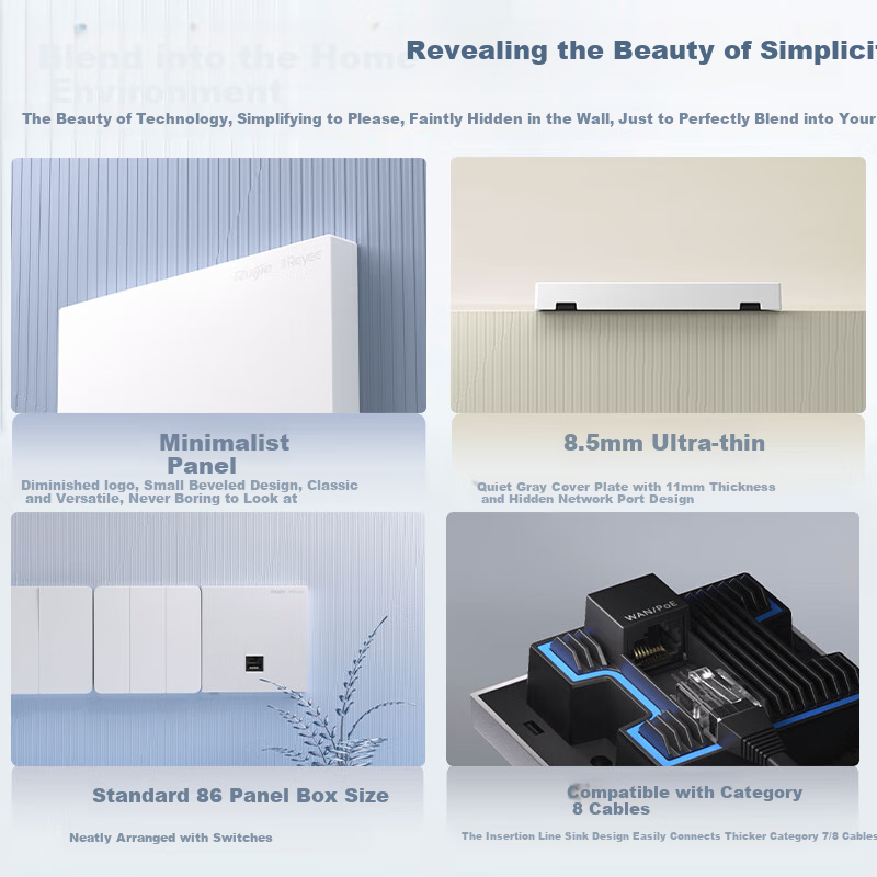 Wi-Fi 7 Mesh-точка доступа Ruijie RG-EAP172(MG), 2.5G, 3600 Мбит/с, 160 МГц, для дома и офиса
