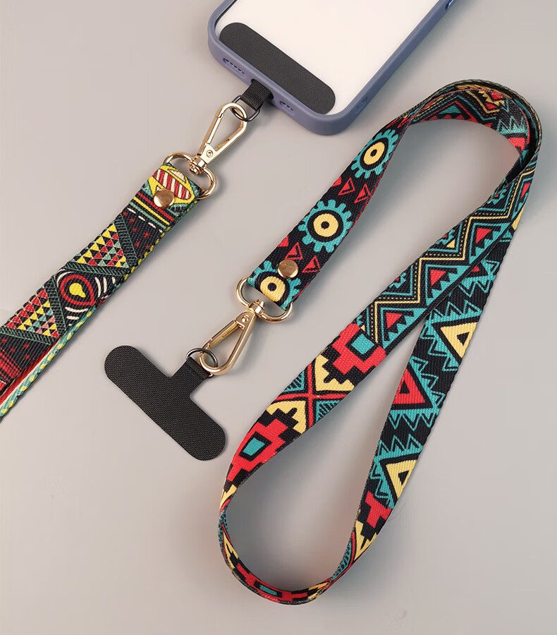Dipuer Phone Strap, Neck Strap, Crossbody Strap, Vintage Phone Strap, Phone Case Pad, Clip, Anti-Loss Strap, Neck Strap Patch, Anti-Theft Strap [Beilu Qinglan] 10