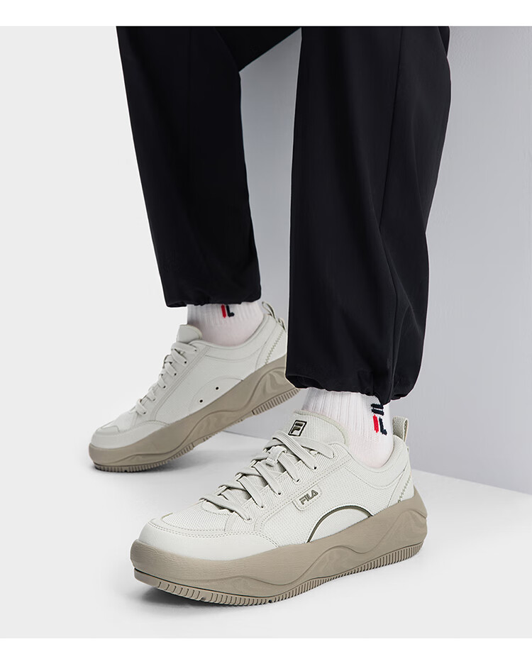 FILA Official Men's Shoes, COOKIES Retro Canvas Shoes, Cookie Shoes, Fashionable Casual Shoes 7